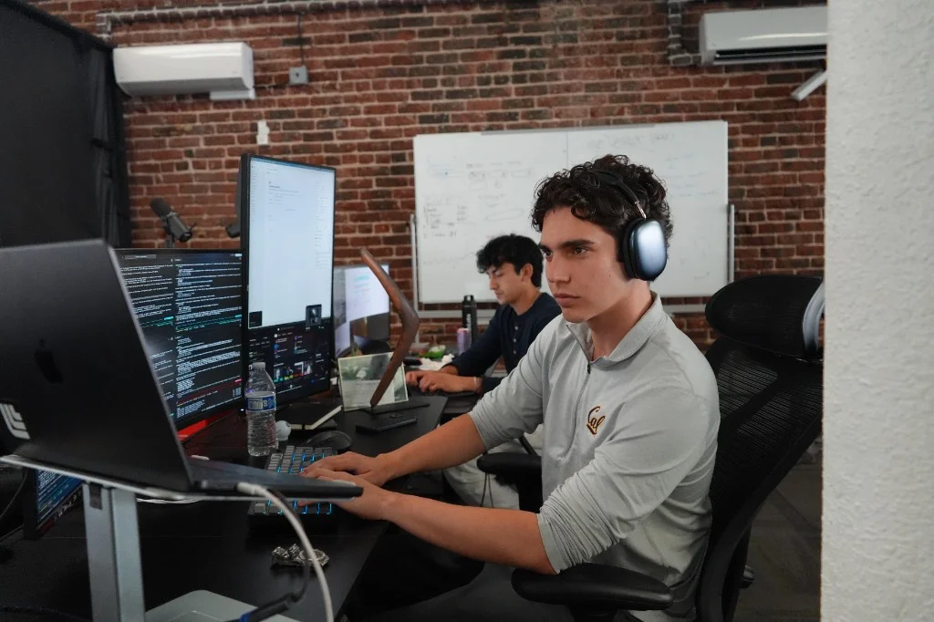 Lance engineers at work in the office